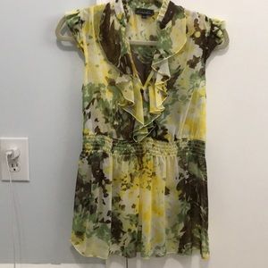 Tempted Hearts Sleeveless Ruffle Front Top
